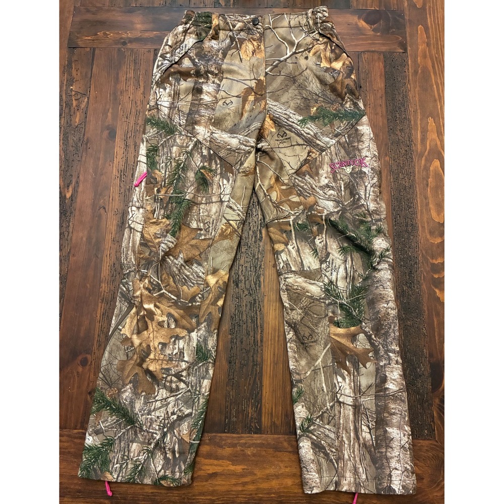 Scentlok Camo Pants Carbon Alloy Pink Accents Women Medium Outdoor Hunting Gear